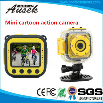 Best Children gift !! Green cartoon style waterproof HD 720P action camera hidden video camera for child